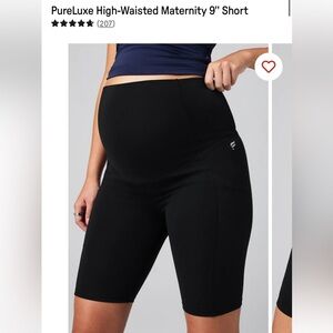 Fabletics PureLuxe High-Waisted Maternity 9'' Short